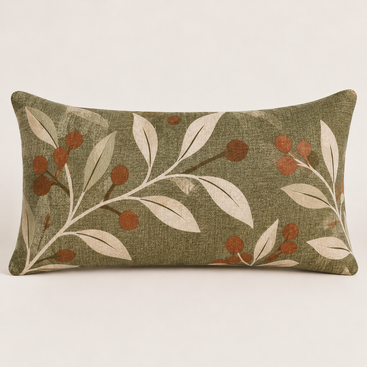 Olive & Terracotta Abstract Arch Cushion