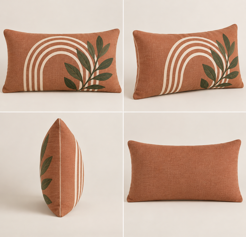 Terracotta Rainbow Decorative Cushion
